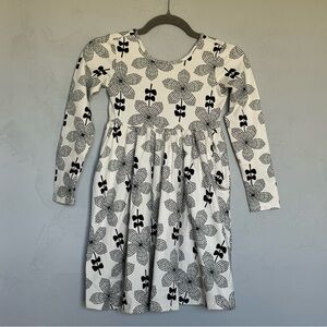 Hanna Andersson Size 8 SUPER TWIRL CELEBRATION SKATER DRESS 130 cm Ecru Floral